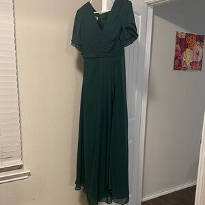Elegant Dark Green Evening Gown
